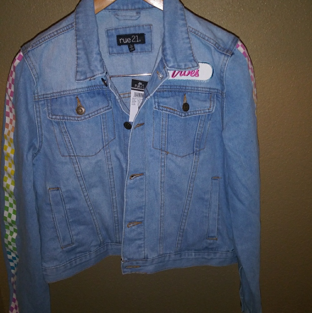 Rue21 Cute Good Vibes Jean Jacket!!!!